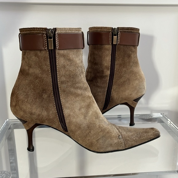 Casadei Camel Beige Suede Boots - Picture 4 of 11